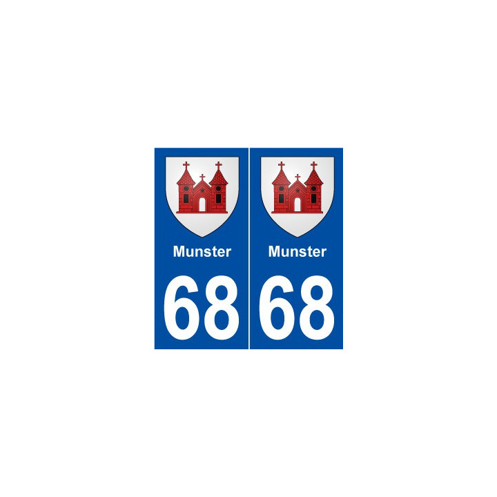 68 Munster blason autocollant plaque stickers ville