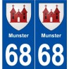 68 Munster blason autocollant plaque stickers ville