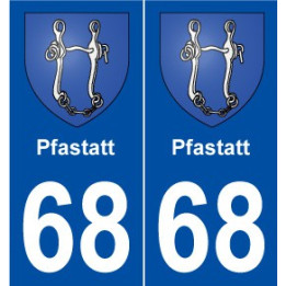 68 Pfastatt blason autocollant plaque stickers ville