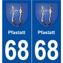 68-Pfastatt stemma adesivo piastra adesivi città