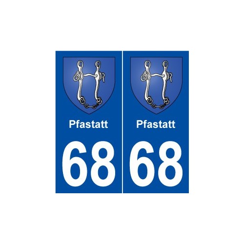 68 Pfastatt blason autocollant plaque stickers ville