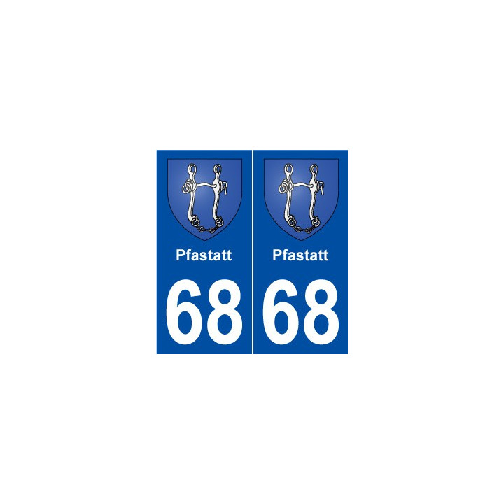 68 Pfastatt blason autocollant plaque stickers ville