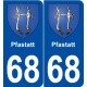 68 Pfastatt blason autocollant plaque stickers ville