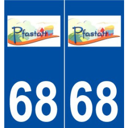 68 Pfastatt logo autocollant plaque stickers ville