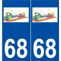68 Pfastatt logo autocollant plaque stickers ville