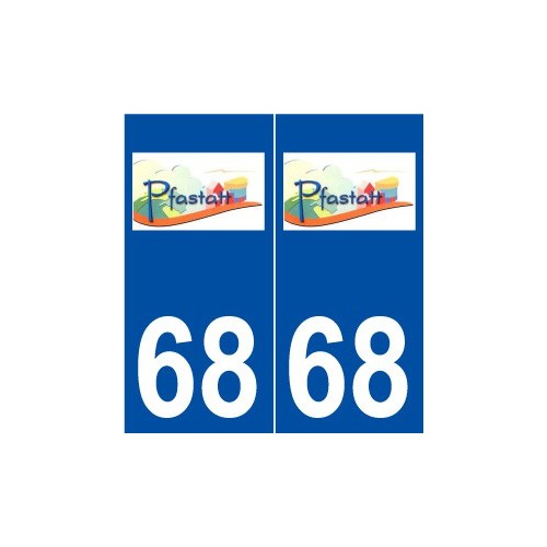 68 Pfastatt logo autocollant plaque stickers ville
