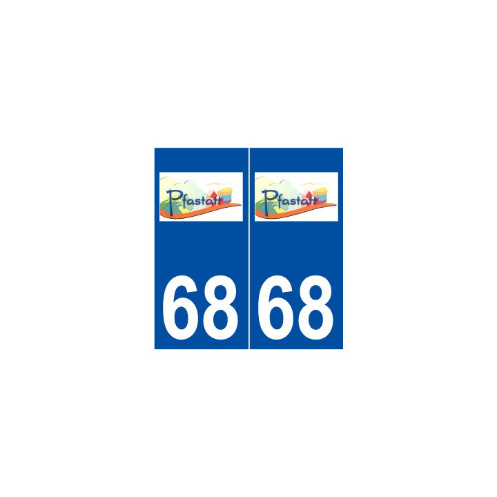 68 Pfastatt logo autocollant plaque stickers ville