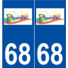 68 Pfastatt logo autocollant plaque stickers ville