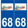 68 Pfastatt logo autocollant plaque stickers ville