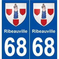 68 Ribeauville blason autocollant plaque stickers ville