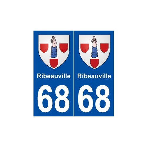 68 Ribeauville blason autocollant plaque stickers ville