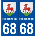 68 Riedisheim blason autocollant plaque stickers ville