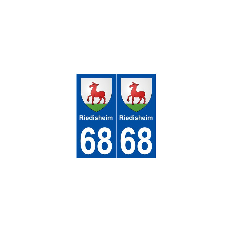 68 Riedisheim blason autocollant plaque stickers ville