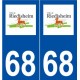68 Riedisheim logo autocollant plaque stickers ville