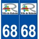 68 Rixheim logo autocollant plaque stickers ville