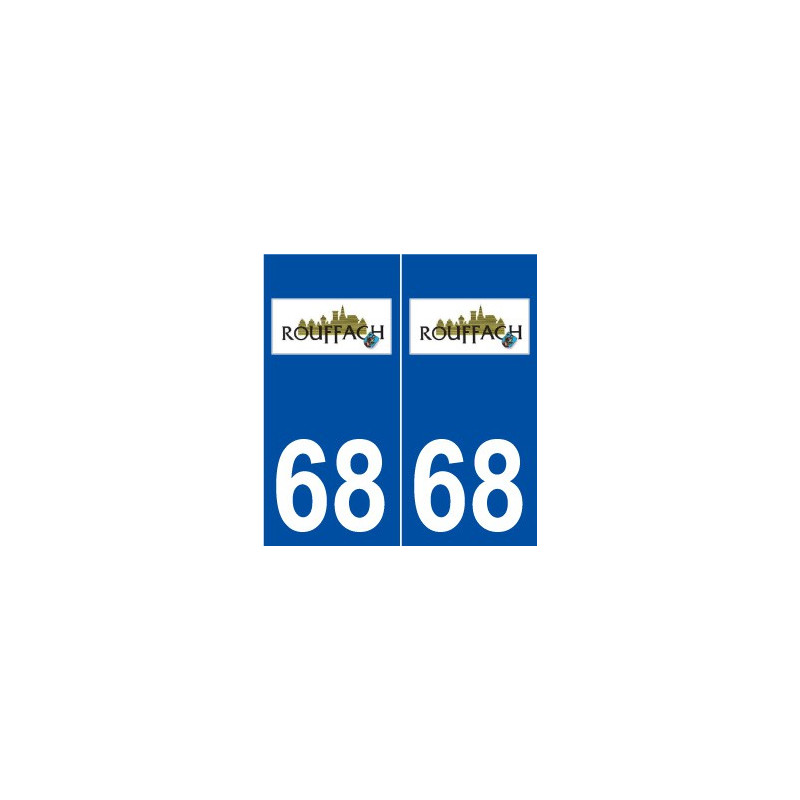 68 Rouffach logo autocollant plaque stickers ville