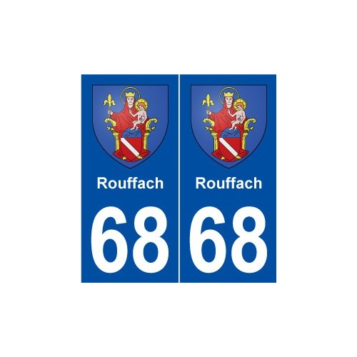 68 Rouffach blason autocollant plaque stickers ville