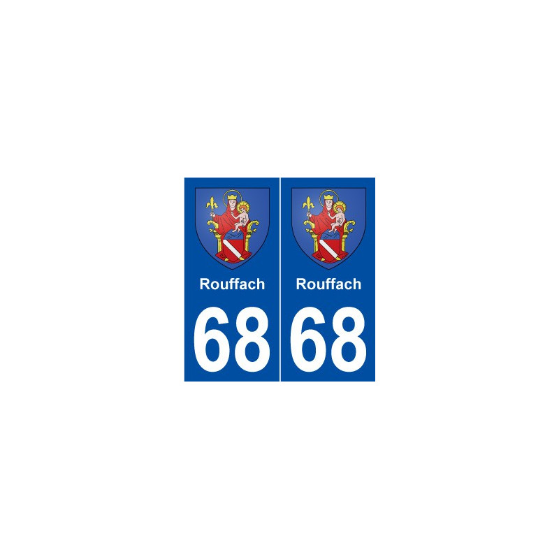 68 Rouffach blason autocollant plaque stickers ville
