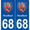68 Rouffach blason autocollant plaque stickers ville