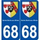 68 Sainte-Marie-aux-Mines blason autocollant plaque stickers ville