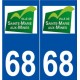 68 Sainte-Marie-aux-Mines logo autocollant plaque stickers ville