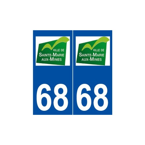 68 Sainte-Marie-aux-Mines logo autocollant plaque stickers ville