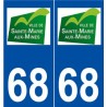 68 Sainte-Marie-aux-Mines logo autocollant plaque stickers ville