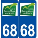 68 Sainte-Marie-aux-Mines logo autocollant plaque stickers ville