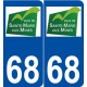 68 Sainte-Marie-aux-Mines logo autocollant plaque stickers ville