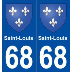 68 Saint-Louis blason autocollant plaque stickers ville
