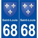68 Saint-Louis blason autocollant plaque stickers ville