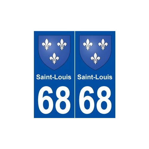68 Saint-Louis blason autocollant plaque stickers ville