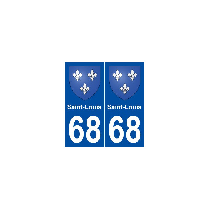 68 Saint-Louis blason autocollant plaque stickers ville