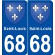 68 Saint-Louis blason autocollant plaque stickers ville