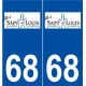 68 Saint-Louis logo autocollant plaque stickers ville