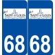 68 Saint-Louis logo autocollant plaque stickers ville