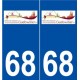 68 Soultz-Haut-Rhin logo autocollant plaque stickers ville