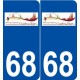 68 Soultz-Haut-Rhin logo autocollant plaque stickers ville