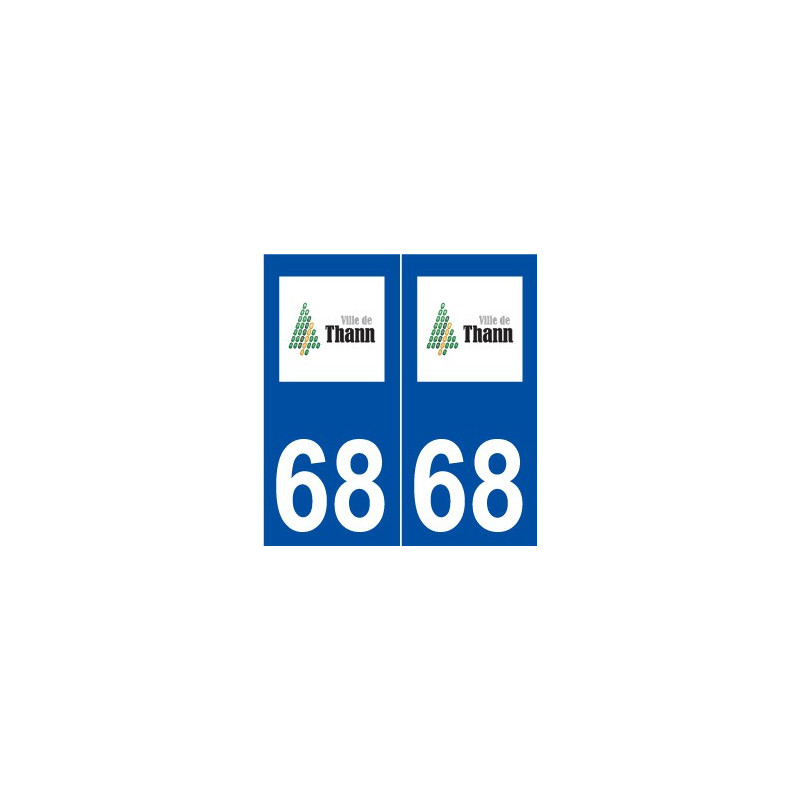 68 Thann logo autocollant plaque stickers ville