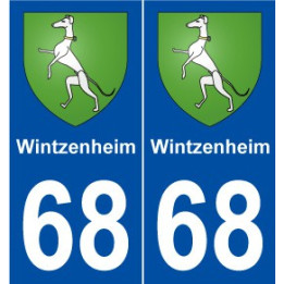 68 Wintzenheim blason autocollant plaque stickers ville