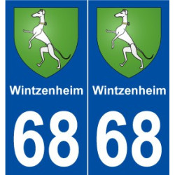 68 Wintzenheim blason autocollant plaque stickers ville