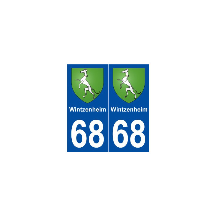 68 Wintzenheim blason autocollant plaque stickers ville