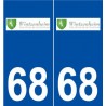 68 Wintzenheim logo autocollant plaque stickers ville