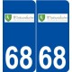 68 Wintzenheim logo autocollant plaque stickers ville