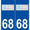 68 Wittelsheim logo autocollant plaque stickers ville