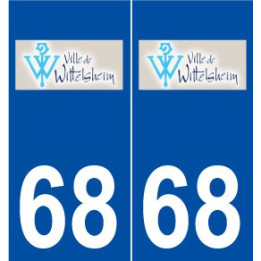 68 Wittelsheim logo autocollant plaque stickers ville