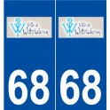 68 Wittelsheim logo autocollant plaque stickers ville