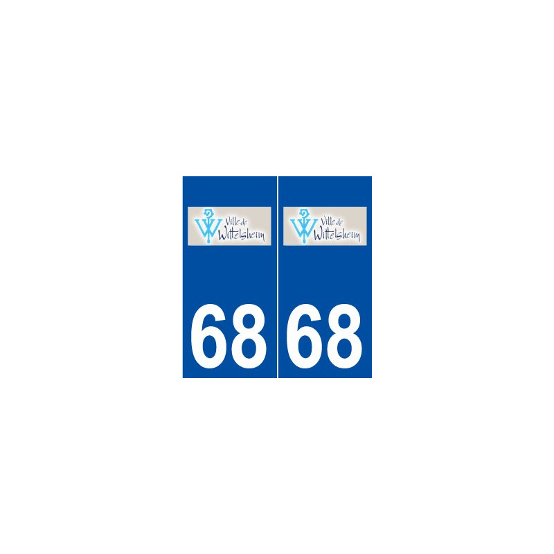 68 Wittelsheim logo autocollant plaque stickers ville