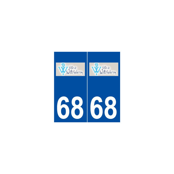 68 Wittelsheim logo autocollant plaque stickers ville