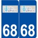 68 Wittelsheim logo autocollant plaque stickers ville